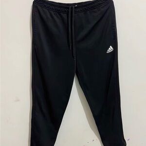 Adidas Kids Black Joggers with White Logo
